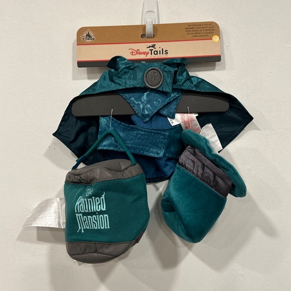 Disney Parks Disney Tails Haunted Mansion HATBOX GHOST Pet Costume & Toy XS NEW - Picture 2 of 15
